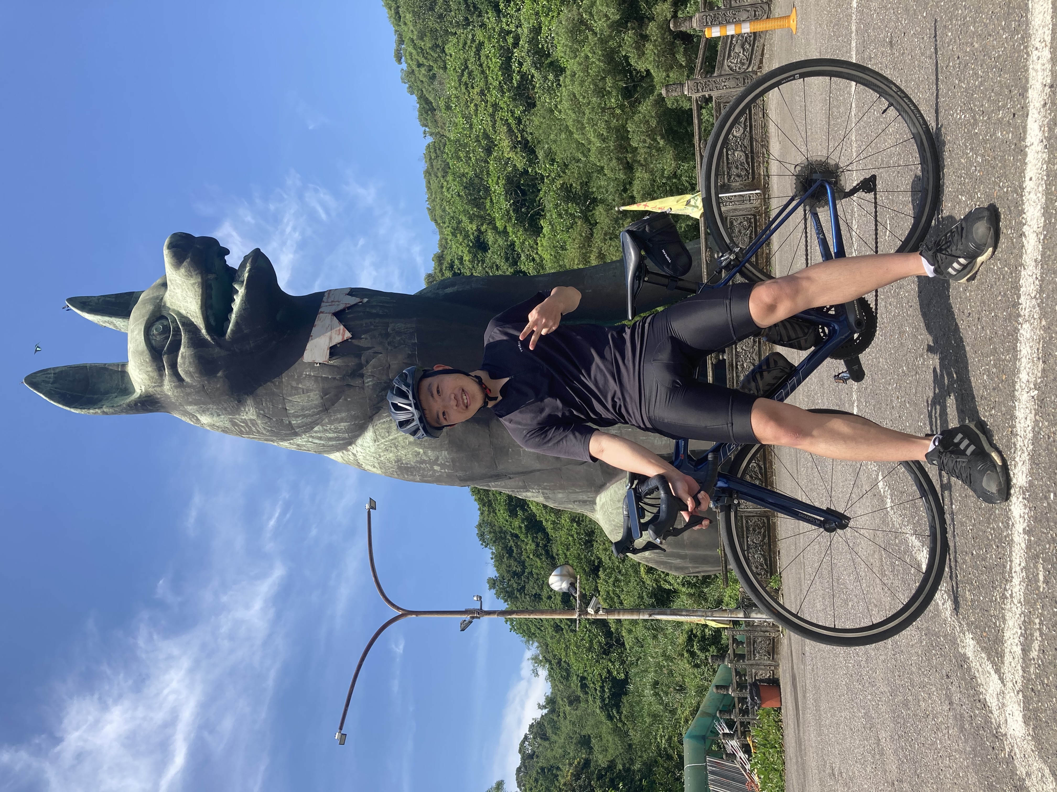 A famous divine dog statue at the northern coast of Taiwan.